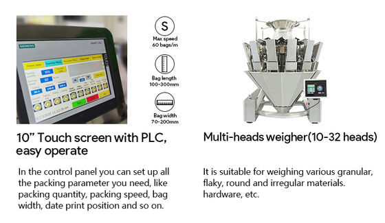 Eight-Station Beef Jerky Packaging Machine, 304 Stainless Steel, Food-Grade, Safe and Hygienic
