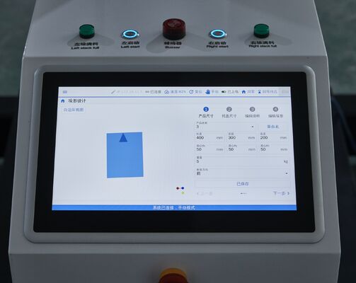 Automated Palletizing Machine for Packing Products, Featuring Suction-Based Stacking and Built-in Collision Detection