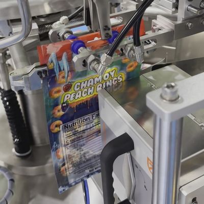 Date coding station â ink-jet printer marking batch and date on the pouch