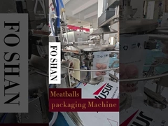 Mesin kemasan otomatis produk daging dikemas dalam kantong di bawah material penyegelan vakum nitrogen