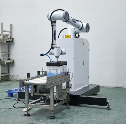 Automated Palletizing Machine for Packing Products, Featuring Suction-Based Stacking and Built-in Collision Detection